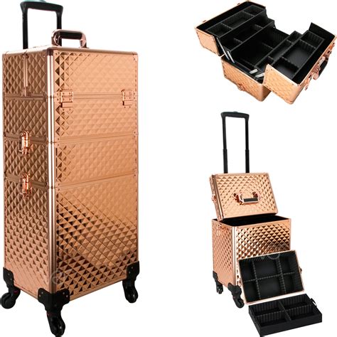 train case makeup organizer|best rolling makeup train case.